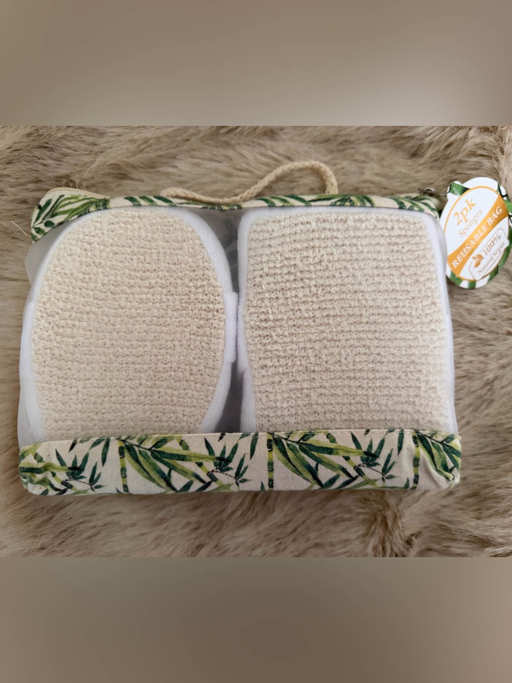 2-Pack Natural Vegan Exfoliating Back and Body Scrub Pads